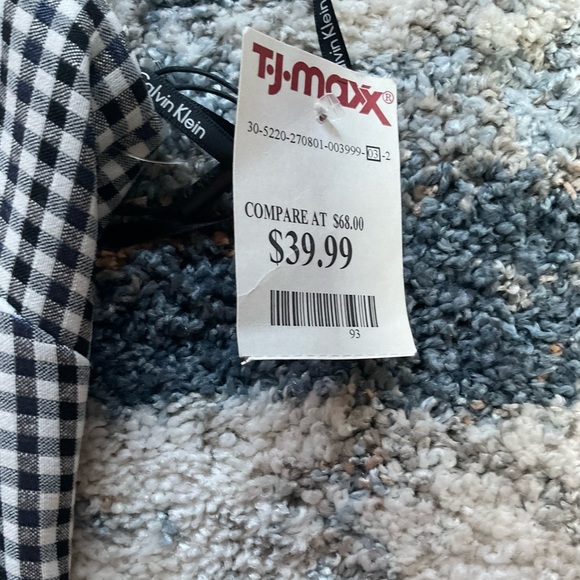 NWT Calvin Klein gingham semi fitted dress - Picture 4 of 4